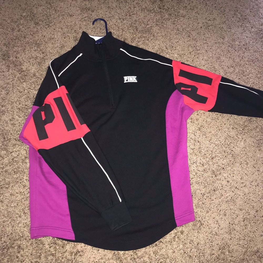 PINK half zip sweater